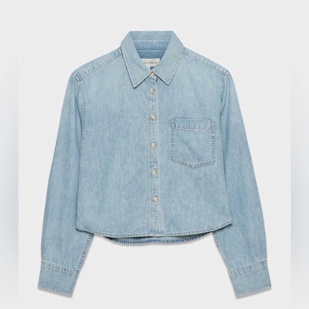 Denim Forum The ’80s Comfy Waist Denim Shirt size large